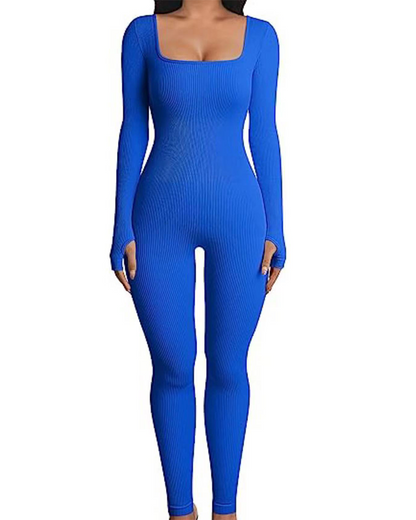 Multifunctional Comfort Stretch Stretch Stretch Jumpsuit Blue