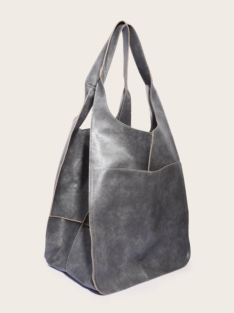Large Capacity Leather Tote