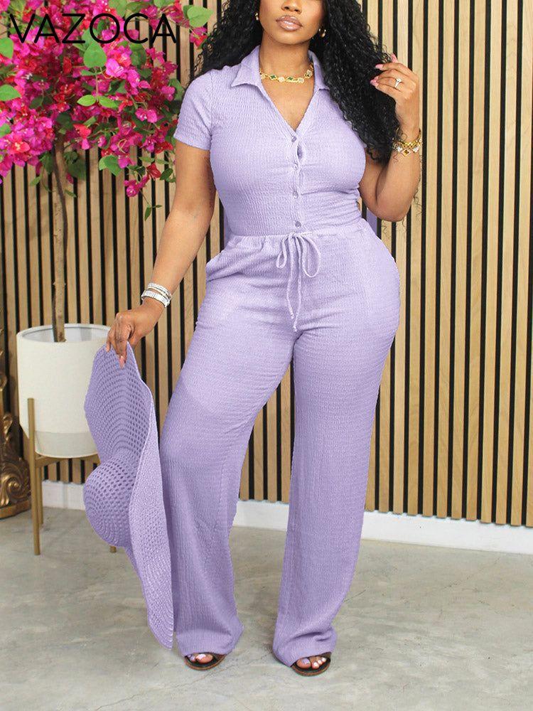 Textured Breeze Shirt & Pants Set