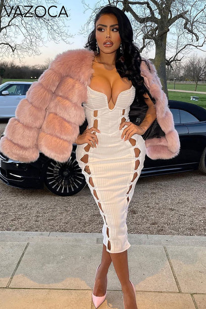 No Cuts Given Bandage Midi Dress