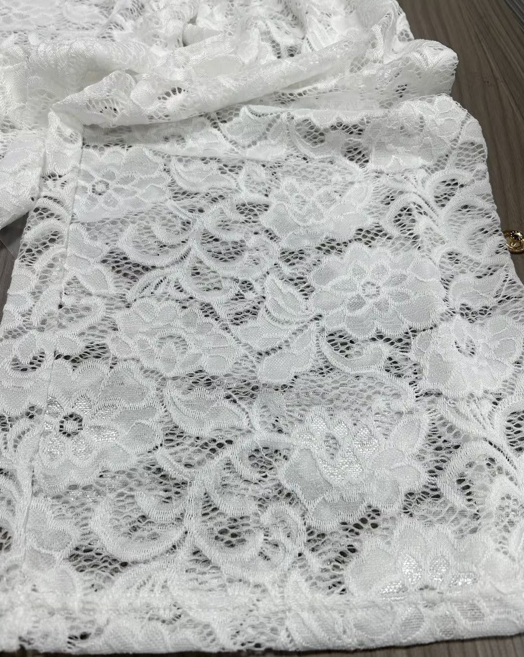 Women’s See-Through White Lace Trousers