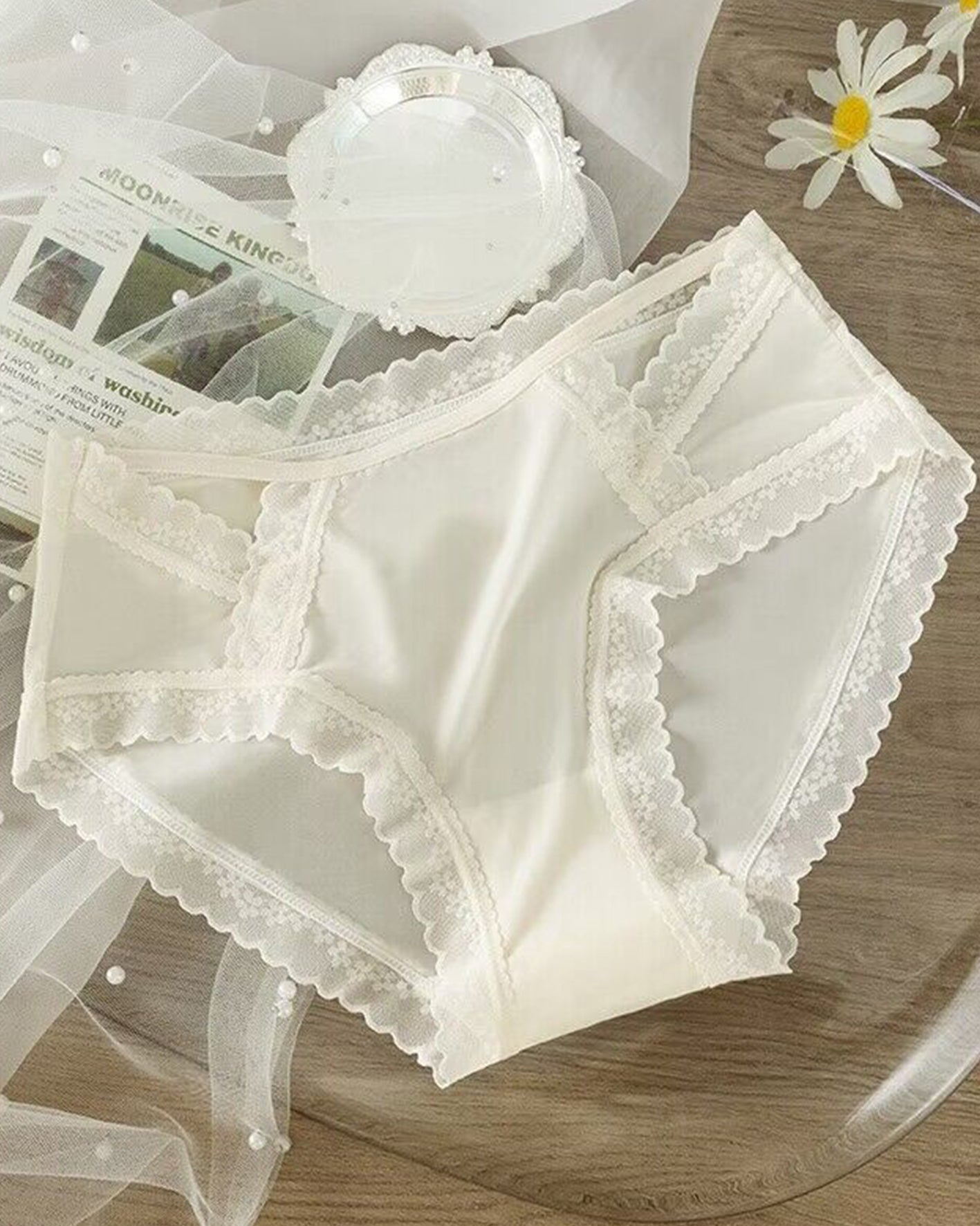 Soft Comfortable Seamless Sexy Underwear Ivory