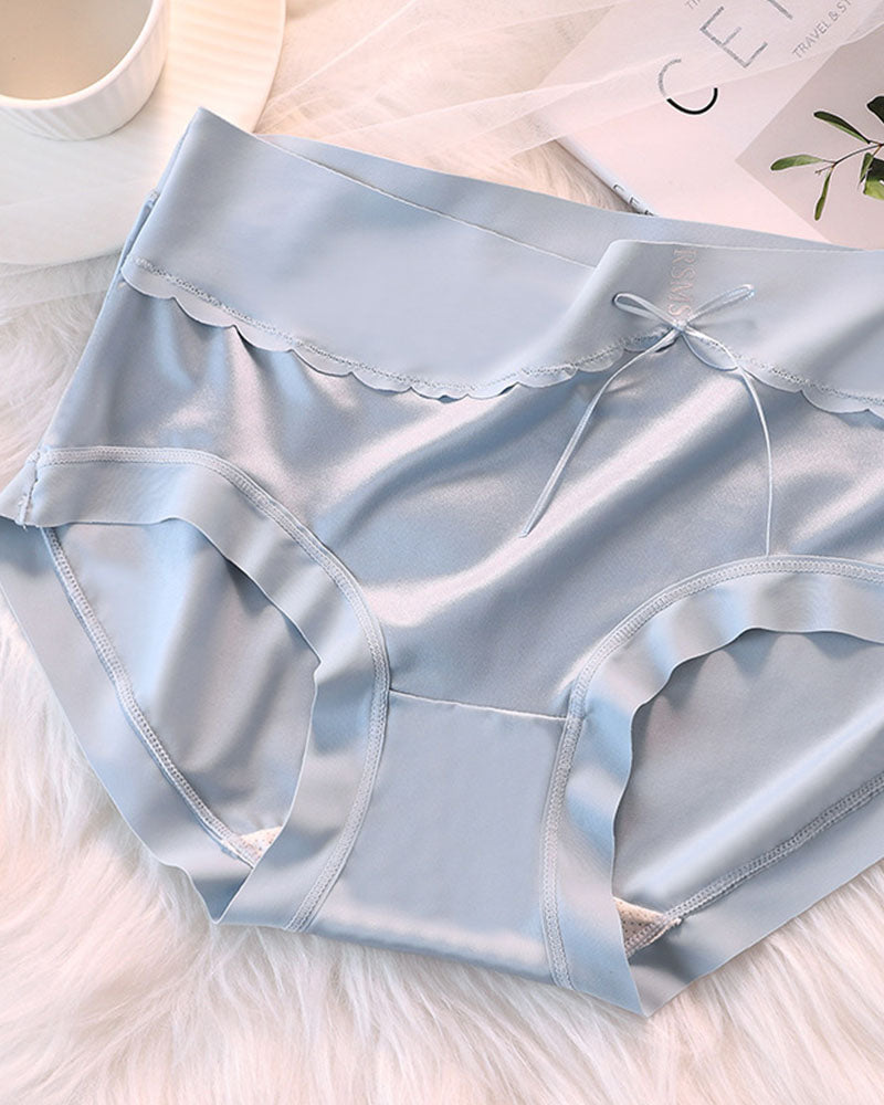 Luxury Light Luxury High Waist Waist Corset Satin Panties Lightblue