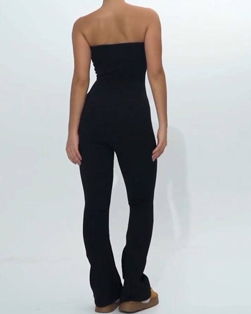 Sexy Backless Solid Color Jumpsuit (Pre-Sale)