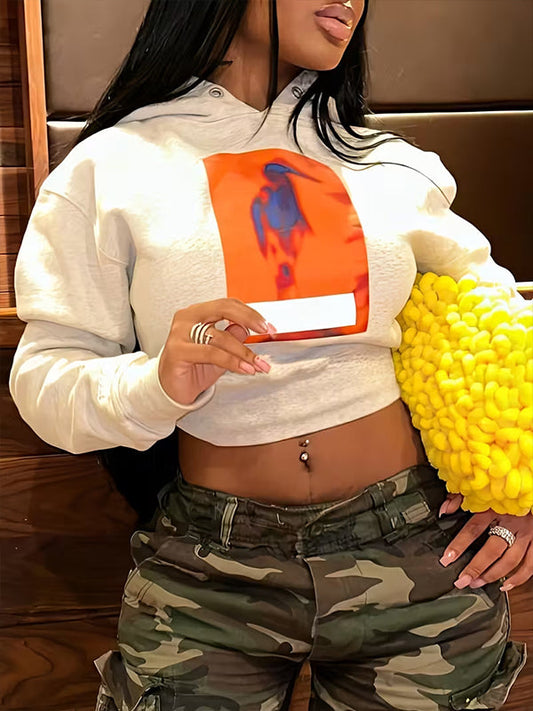 Printed Pullover Hoodie