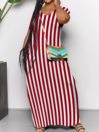 Morchique Stripe V-Neck Dress