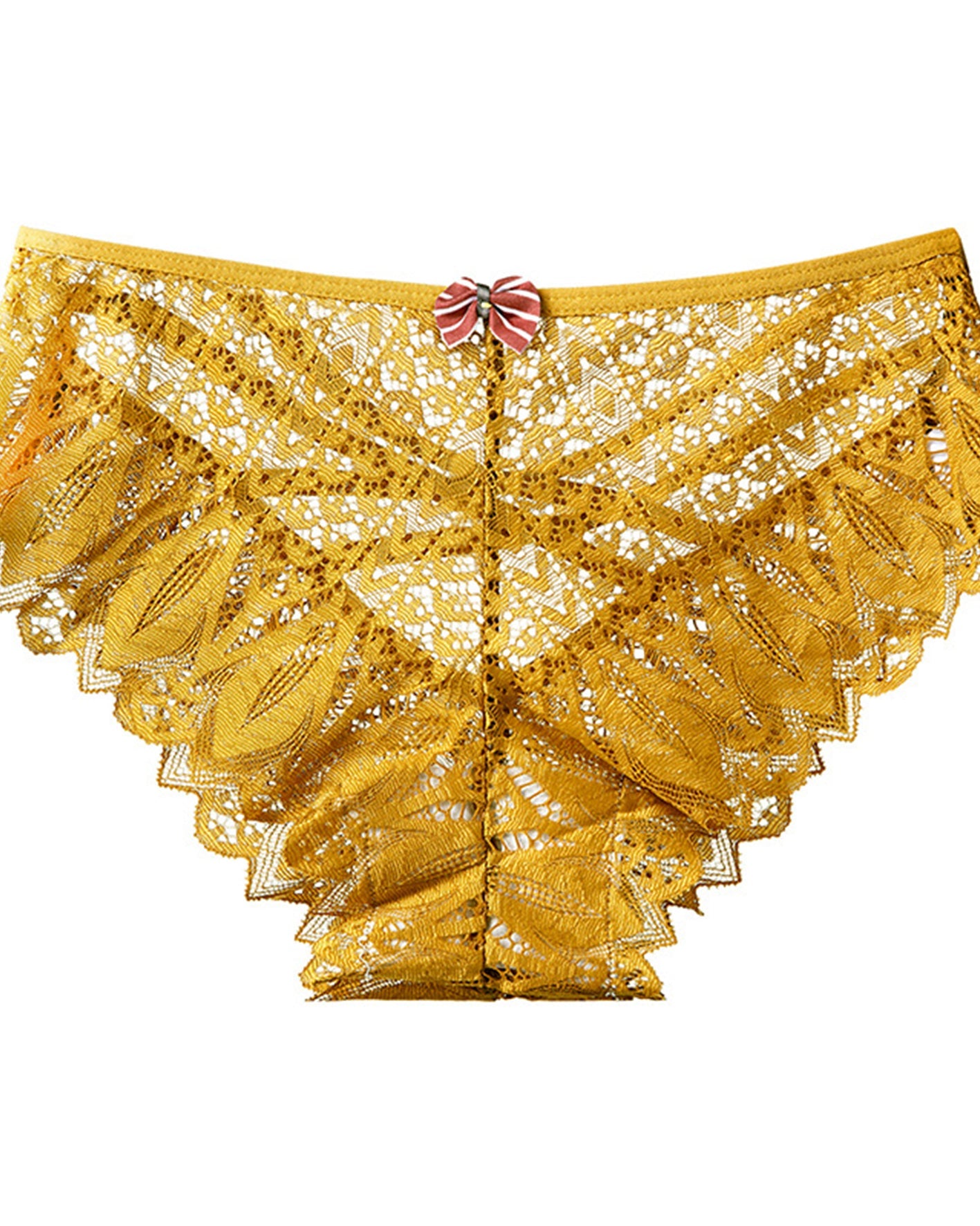 High-End Lace Underwear Yellow