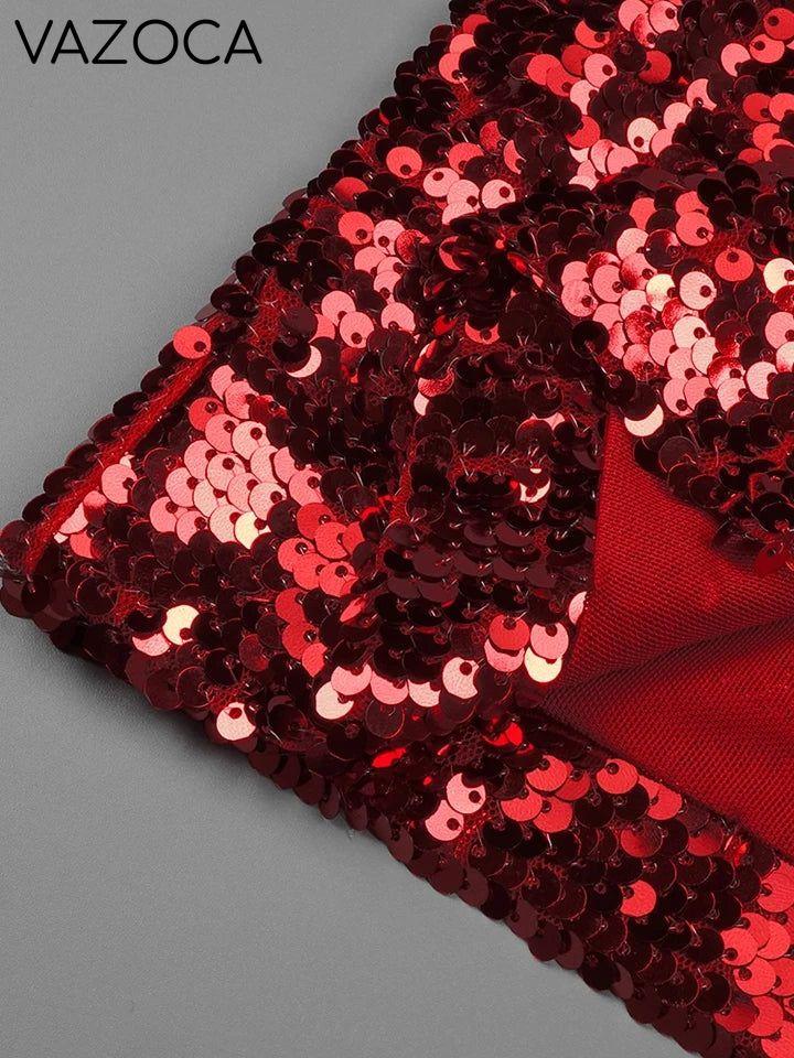 Luxury Sequins Bodycon Maxi Dress