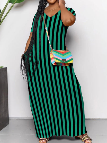 Morchique Stripe V-Neck Dress