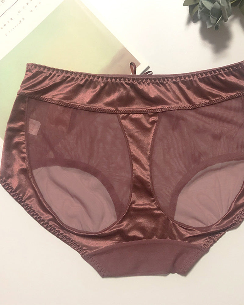 Sexy Butt-Lifting Mesh Panties DarkRed One Size