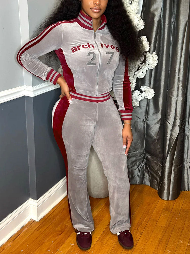 Archives 27 Velour Tracksuit Set