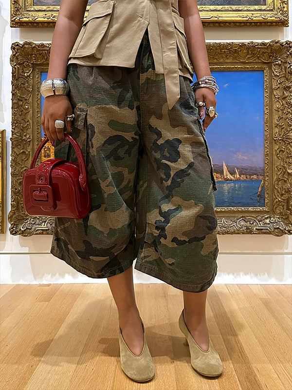 Camo Cargo Capris Pants