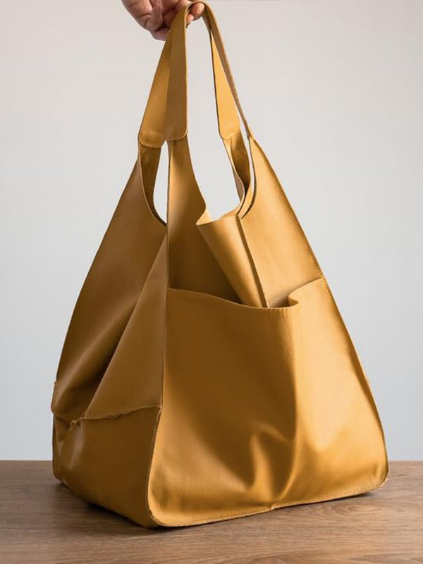 Large Capacity Leather Tote