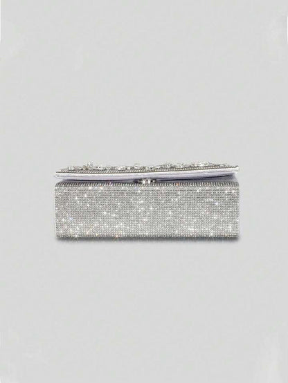 Rhinestone Fringe Clutch