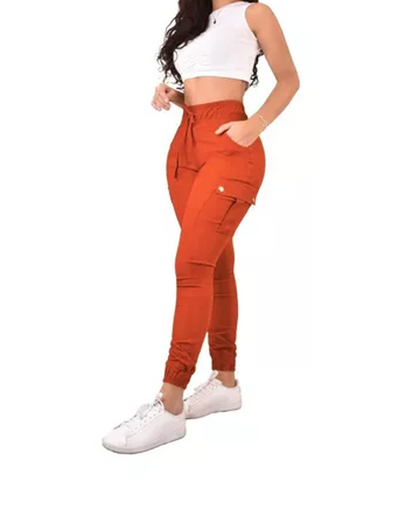 Cropped Jogging Pants Gold