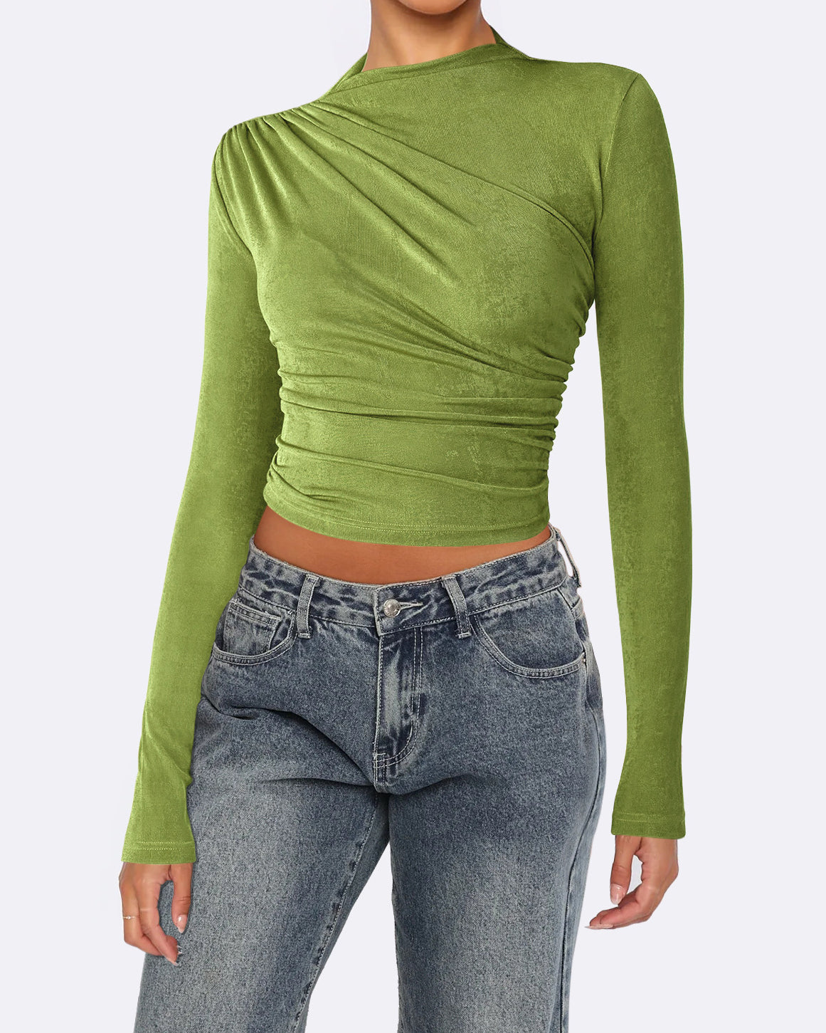 Velvet Right Shoulder Bottoming Shirt