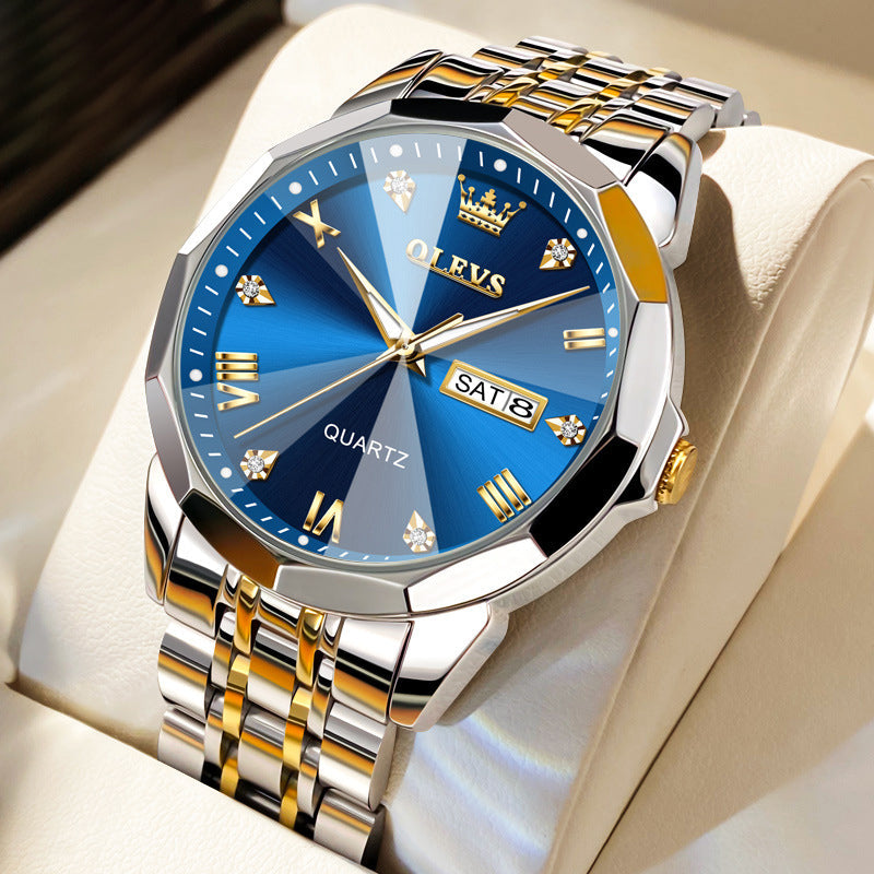 Alloy Quartz 3BAR Stainless Watch