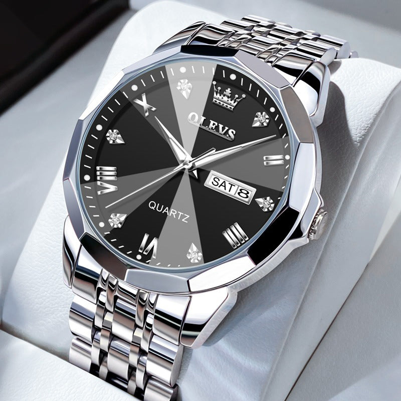 Alloy Quartz 3BAR Stainless Watch