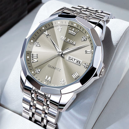 Alloy Quartz 3BAR Stainless Watch