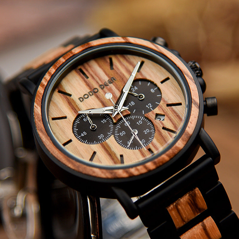 Wood Quartz Stainless Watch(10 Colors)