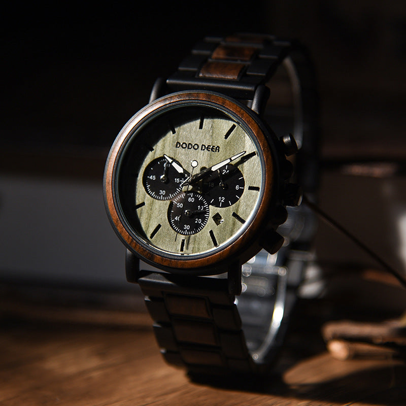 Wood Quartz Stainless Watch(10 Colors)