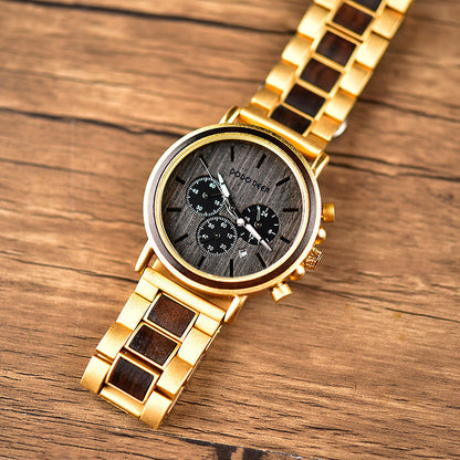 Wood Quartz Stainless Watch(10 Colors)