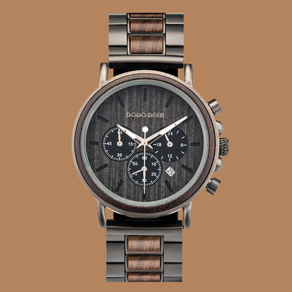 Wood Quartz Stainless Watch(10 Colors)