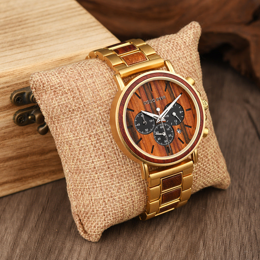 Wood Quartz Stainless Watch(10 Colors)