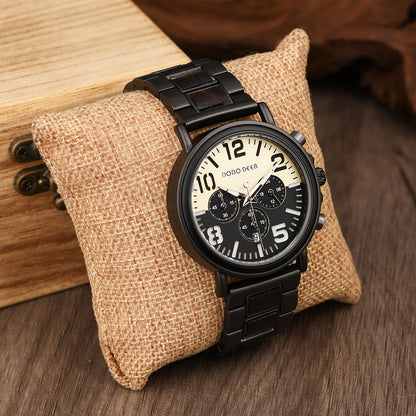 Wood Quartz Stainless Watch(10 Colors)