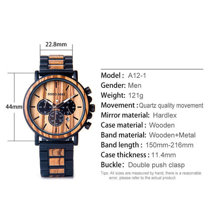 Wood Quartz Stainless Watch(10 Colors)