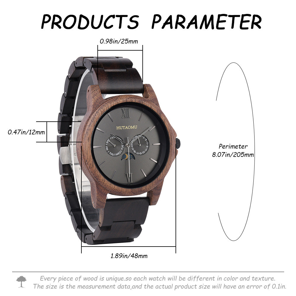 Wood Quartz Wood Watch