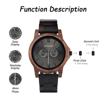 Wood Quartz Wood Watch