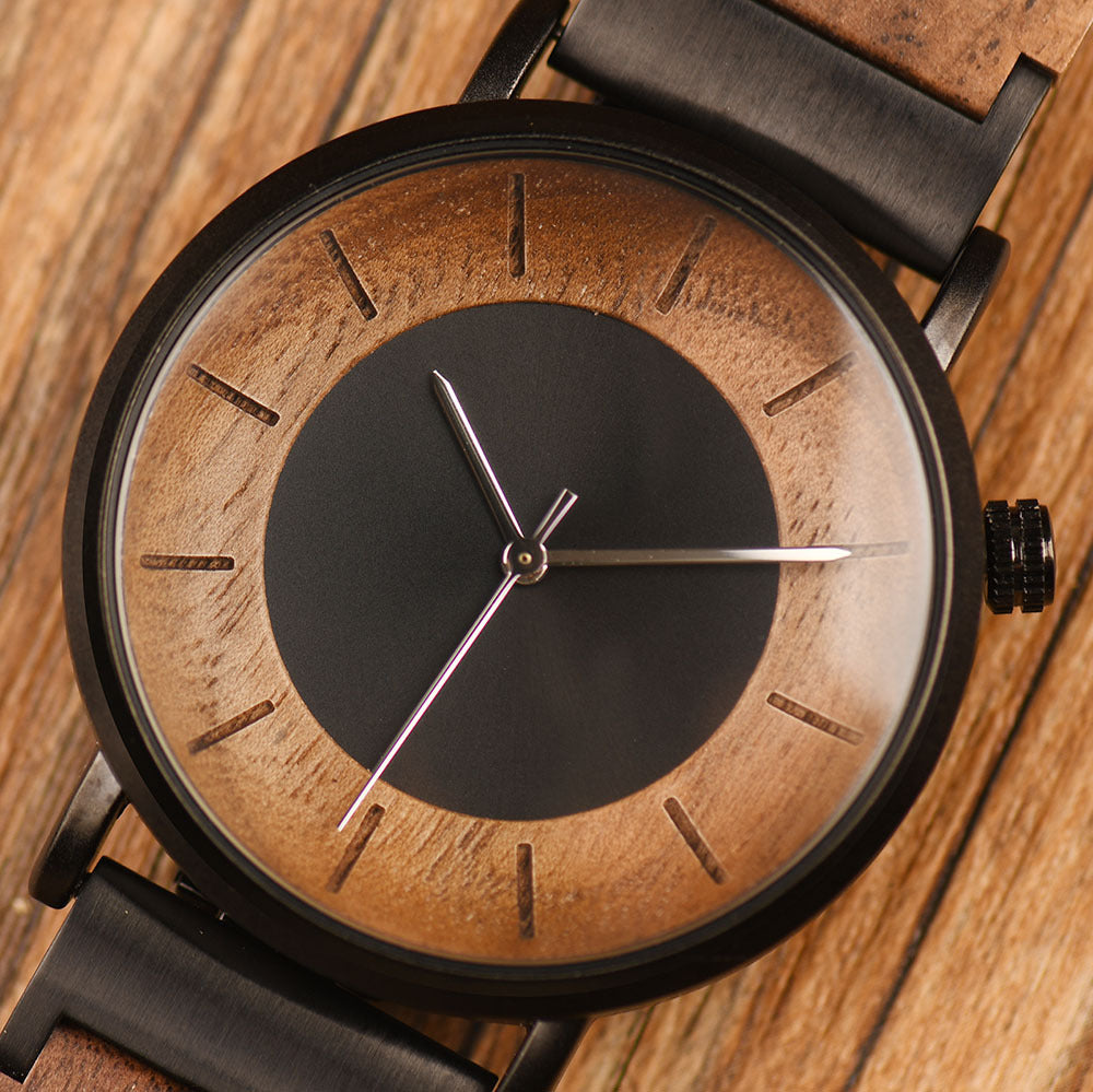 Wood Quartz 3ATM Wood Watch(4 Colors)