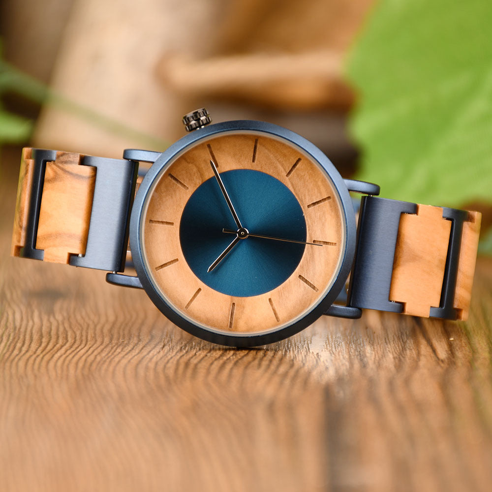 Wood Quartz 3ATM Wood Watch(4 Colors)