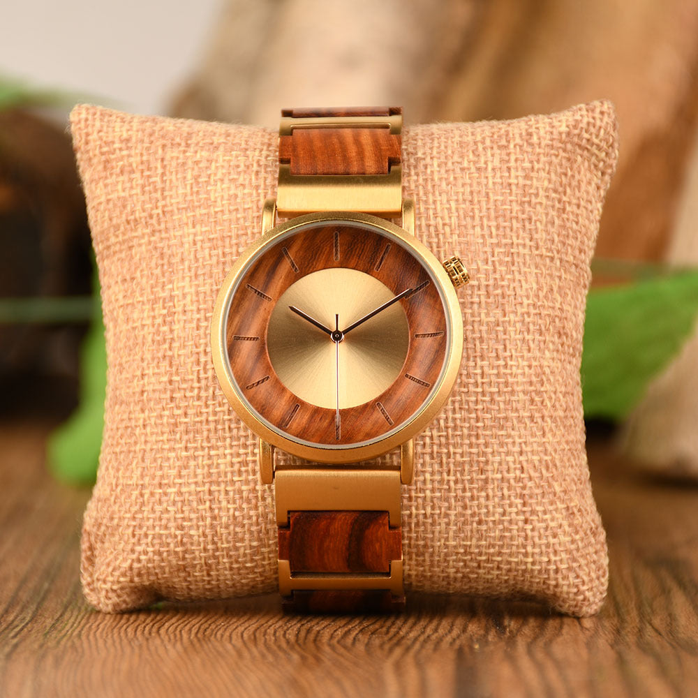 Wood Quartz 3ATM Wood Watch(4 Colors)