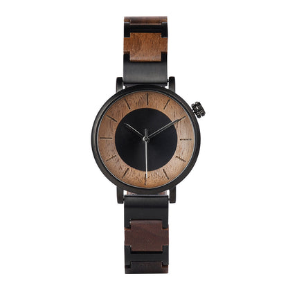 Metal Quartz 3ATM Wood Watch(4 Colors)