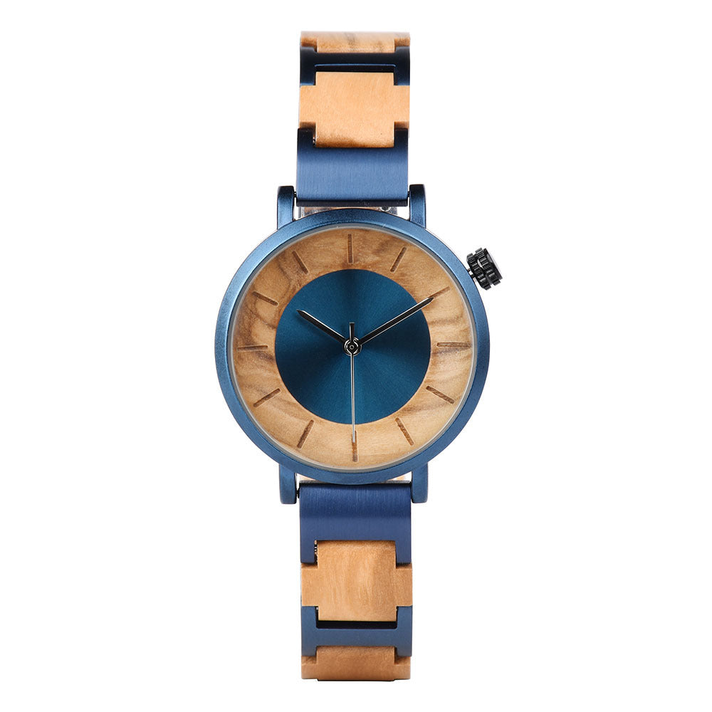 Metal Quartz 3ATM Wood Watch(4 Colors)