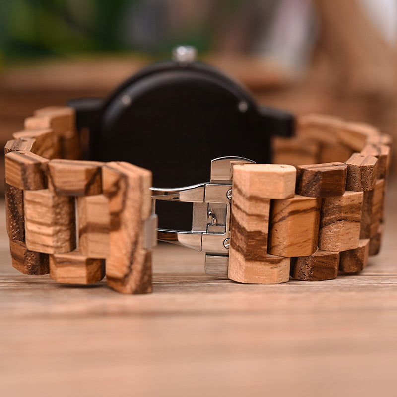 Wood Quartz 3ATM Wood Watch