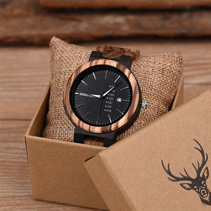 Wood Quartz 3ATM Wood Watch