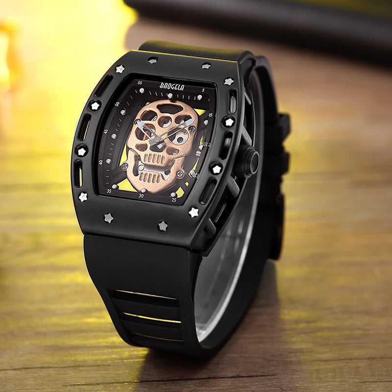 Alloy Quartz 3ATM Silicone Watch