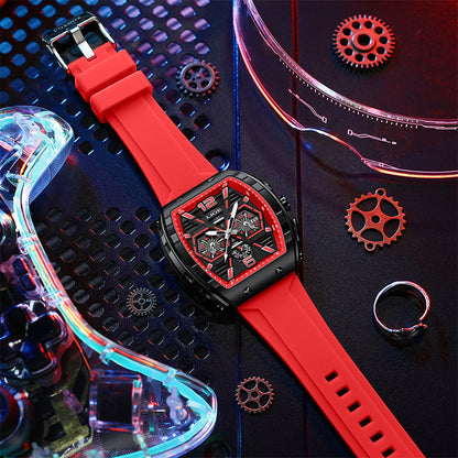 Zinc Alloy Quartz 3ATM Silicone Watch