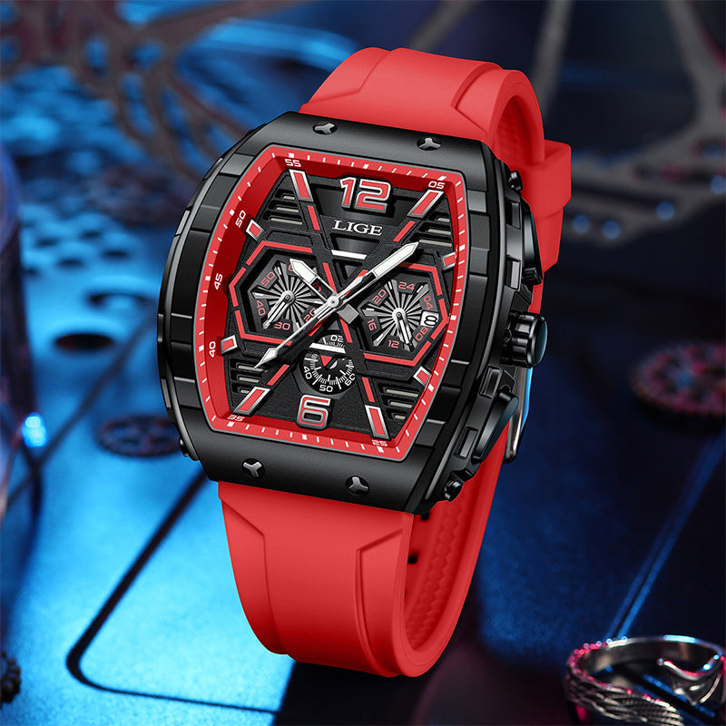 Zinc Alloy Quartz 3ATM Silicone Watch