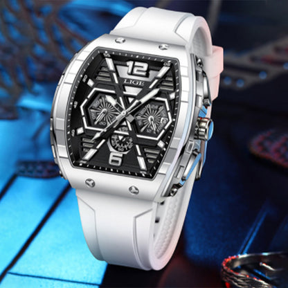 Zinc Alloy Quartz 3ATM Silicone Watch