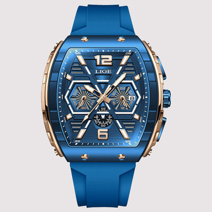 Zinc Alloy Quartz 3ATM Silicone Watch