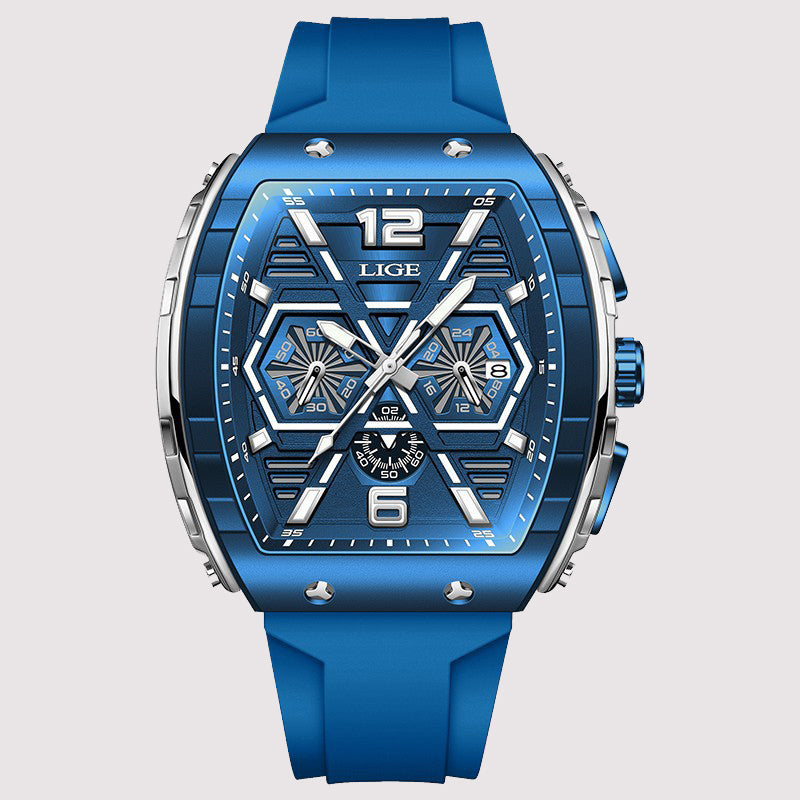 Zinc Alloy Quartz 3ATM Silicone Watch