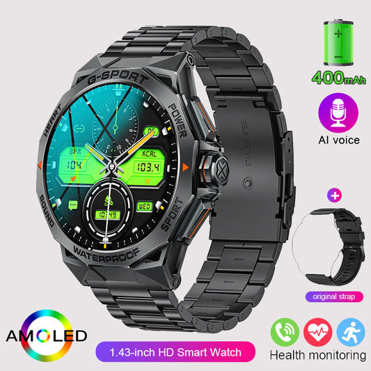 Stainless Steel Electronic movement 3ATM Smart Watch