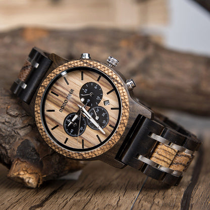 Wood Electronic movement 3ATM Wood Watch