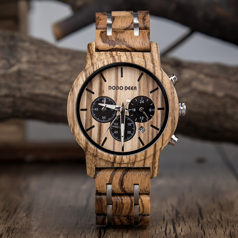 Wood Electronic movement 3ATM Wood Watch