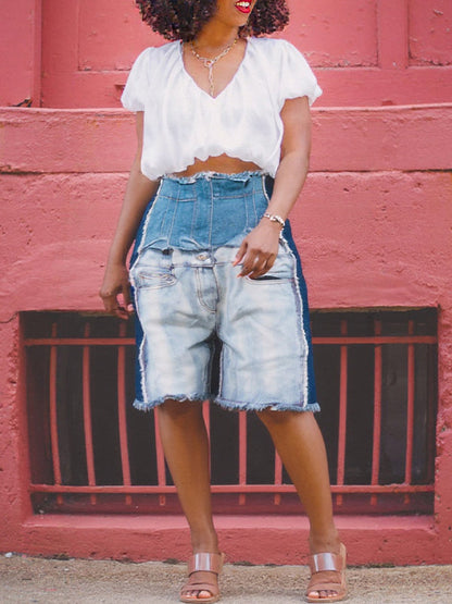 Morchique Denim Combo Bermuda Shorts