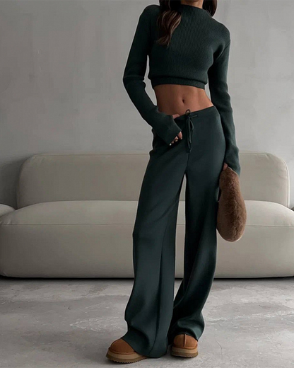 Elegant Casual Trousers Suit